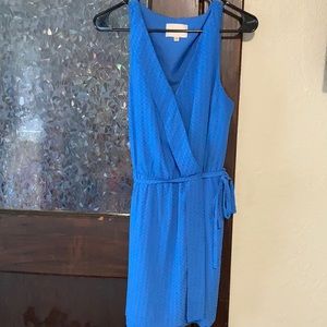 Blue mini wrap dress